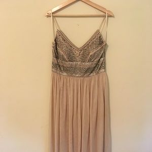 Adrianna papell floor length beaded gown, size 12